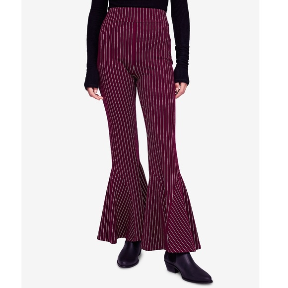 Free People Mari Ponte Knit Flared Pants - Picture 2 of 7